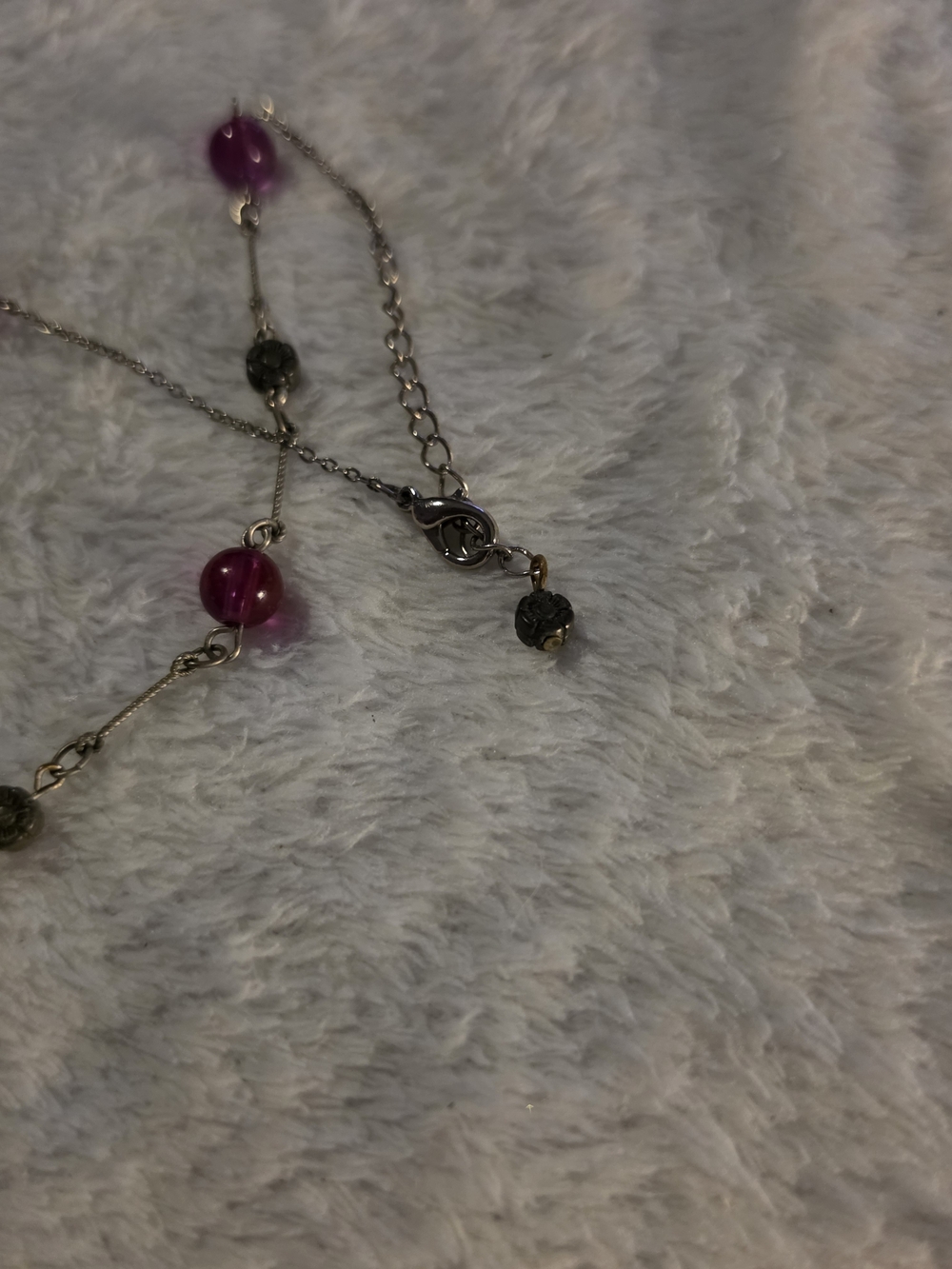 Silver-Tone Purple Pendant Necklace - Unbranded - Picture 11 of 14